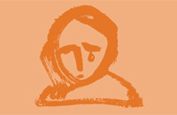 一名流泪妇女的插图